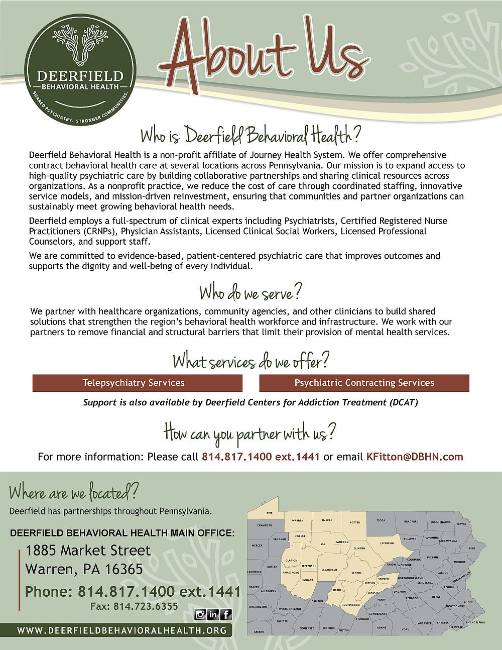 photo of the deerfield brochure